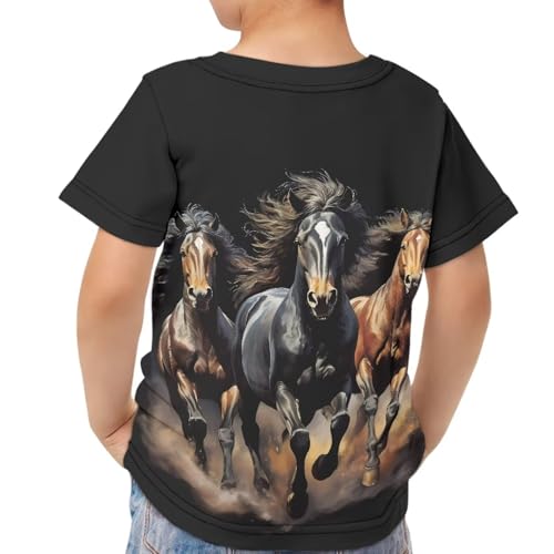 Image of JEOCODY Boys Girls Graphic Tees Funny 3D Printed Short Sleeve T-Shirts 3-16T