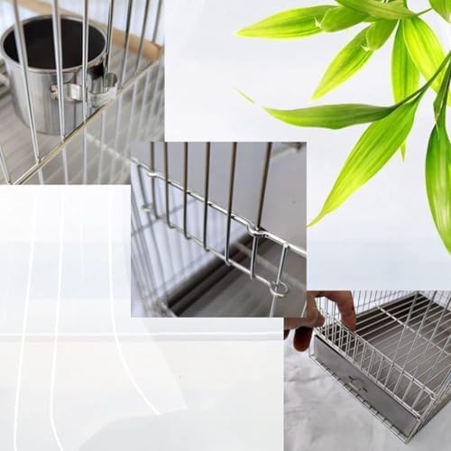 Stainless Steel Parrot Cage with Carrying Case - Durable One-Piece Design for Birds - Ideal Pet Supplies for Parrots and Small Animals