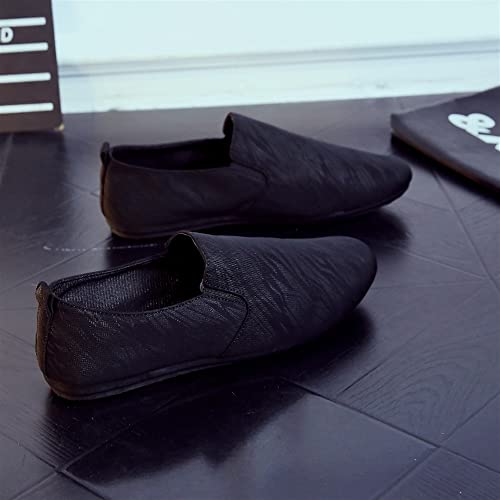 Loafers for Men Venetian Loafers Solid Colors Simple Cloth Flat Heel Comfortable Flexible Fashion Walking Slip-on2