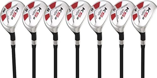 Majek Men's Golf All Hybrid Complete Full Set, which Includes: #4, 5, 6, 7, 8, 9, PW Senior Flex Right Handed New Utility “A” Flex Club