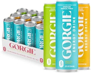 Tropical Variety Sugar Free Energy Drink, Green Tea, 12 Pack