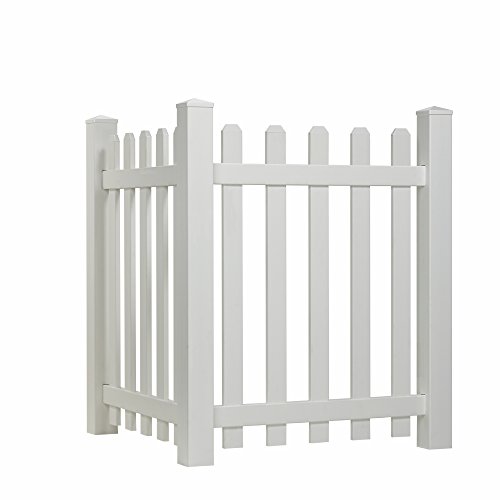 Outdoor Essentials Picket Accent Fence with Dog Ear Shaped Cap