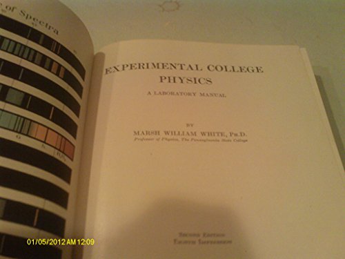 Experimental college physics;: A laboratory man... B0006AP3VK Book Cover