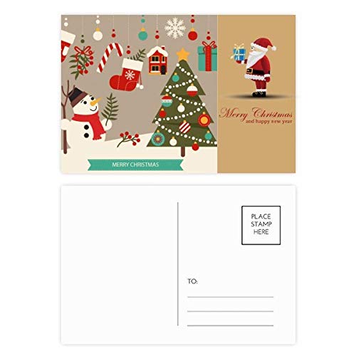 Bonhomme de neige cartes postales de Noël à envoyer en famille autour du sapin au réveillon