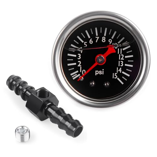 CNRAQR Universal 0-15psi Fuel Pressure Gauge 1/8