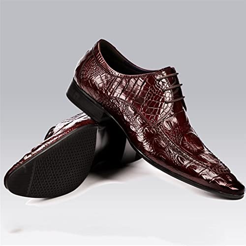 Formal Dress Oxford Shoes for Men Block Heel Slip On for Club Genuine Leather4