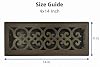 Sierra Grates 4" x 14" Victorian Floor Register in Textured Black Finish - Vent Covers for Home Floor- Decorative Air Vent Covers- Floor Register 4” x 14” (Duct Opening) #4