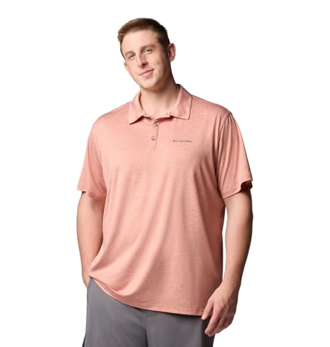 Columbia Men's Tech Trail Utility Polo, Tuscan Heather, X-Small