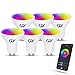 Lampadina intelligente a LED GY 6 WiFi compatibile con Alexa / Google Home, Lampadina intelligente Alexa 7W 500LM GU10 LED RGB Dimmerabile 16 milioni di colori Bianco caldo / freddo 2700K-6500K RA80