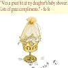 JC HUMMINGBIRD 24 Pieces Fillable Crown Goblet with Pouch, Gold,