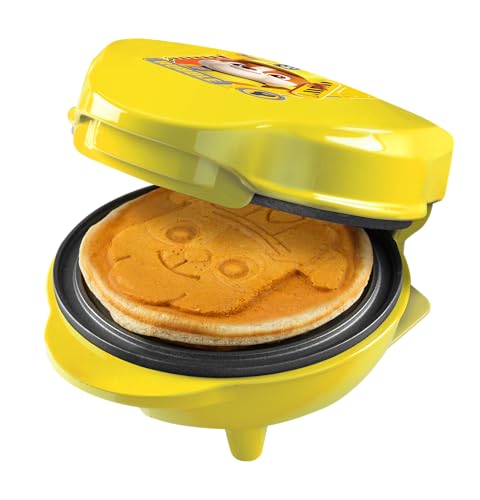 Paw Patrol Mini Waffeleisen Waffeleisen mit Sonderplatte Rubble Waffelgröße: Ø 10cm ideale Größe für Kinder für Geburtstage oder als Geschenk offizielles Lizenzprodukt Farbe: Gelb