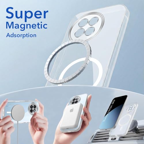 Image of Jkobi Lifetime Anti-Yellow MagSafe Compatible Clear Back Cover Case for Xiaomi 14 Civi 5G (Sleek Hard Crystal | Shockproof and Camera Protection)