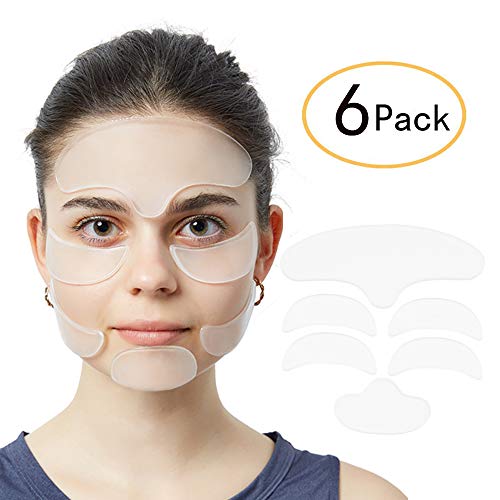 6 Pack Face Anti Wrinkle Pads Silicone Gutsdoor Wrinkle Pad for Wrinkles And Fine Lines