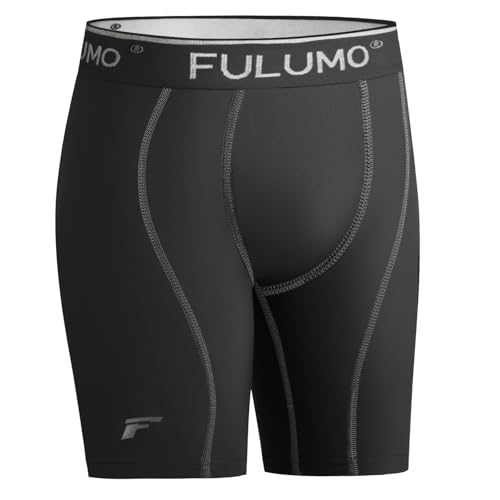 Boys'Compression Shorts Youth Athletic Base Layer for Sports, Basketball, Soccer, Running, Quick-Dry Shorts Ages 4–15