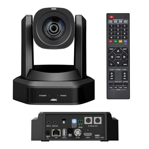 Câmara PTZ 4K, Zoom Ótico 20X USB3.0 3G-SDI HDMI e IP Câmara PTZ de Transmissão em Direto para Videoconferência Igreja Educação Adoração, Trabalhar com Zoom Team vMix OBS(Envios do Brasil)