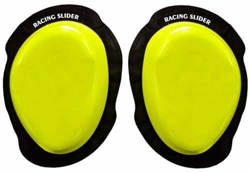 Paire de savons opaques pour combinaison de moto course Sliders de genou universels 6 couleurs disponibles (Jaune)