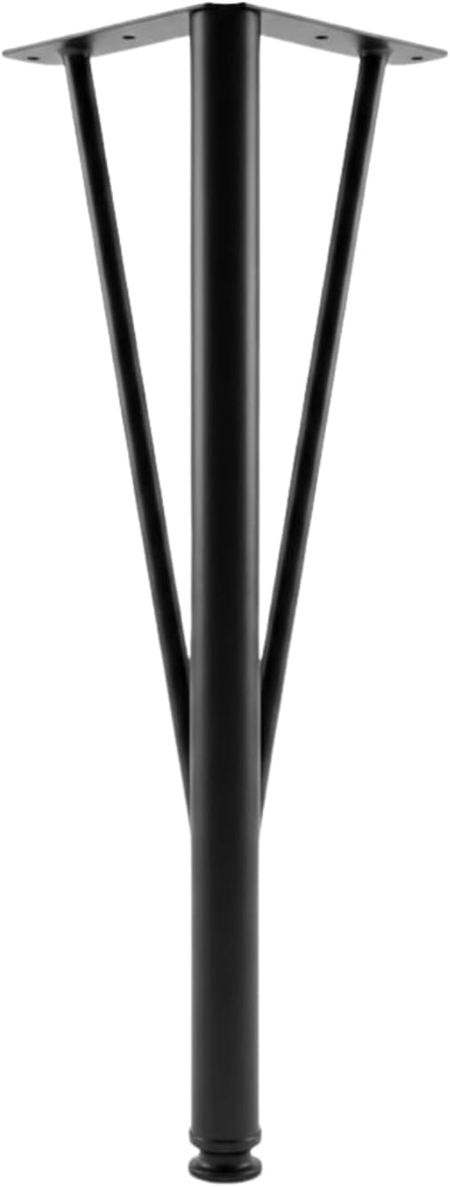 Üçgen Siyah Metal 41 cm Mobilya Ayağı Sehpa İçin Dayanıklı Metal Mobilya Ayağı Ayakları