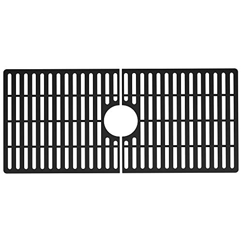 Vigo 32 In. X 15 In. Silicone Bottom Grid For Single Bowl Kitchen Sink In Matte Black #TOP3