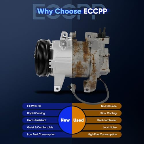 Image of ECCPP A /C Compressor with Clutch Fit for Nissan X-Trail 2.5L 2007-2014 AC Compressor Pump