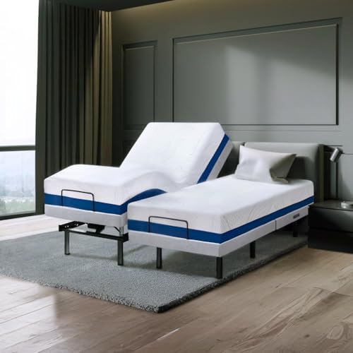Irvine Home Collection Split King Adjustable Bed Base 12
