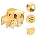 UPKOCH Hamster Hideout House with Ladder Chew Pet Nest for Small Animals for Resting Playing and Training Durable Design with Ventilation for Hamsters