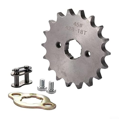Yhenlovtt Piñón de motocicleta con engranaje de retención, placa de bloqueo de motor de acero, cadena de placa de fijación de 18 mm y 20 mm de diámetro interior, compatible con 50 cc, 70 cc, 90 cc