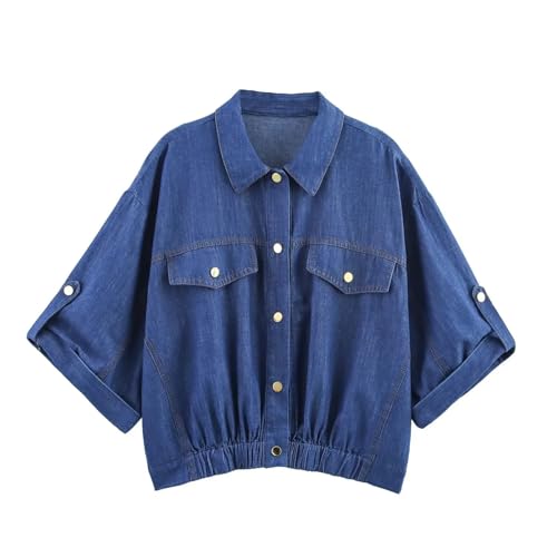 Women's Summer 2 Piece Set Lapel Half-Sleeved Waist Top with Drawstring Pants Suit2