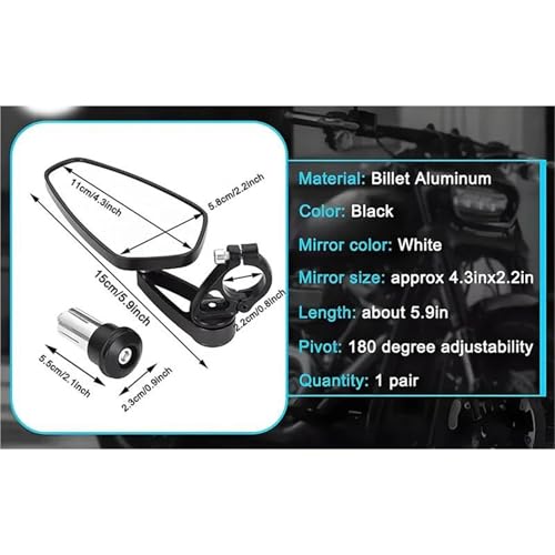 Rétroviseurs Moto Universels Guidon sans Vibration pour F750GS - 3