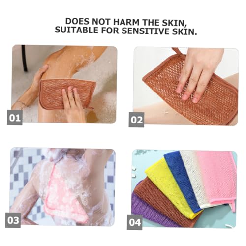 Serviettes exfoliantes nylon double gommage corps visage dos multi-usage - 7