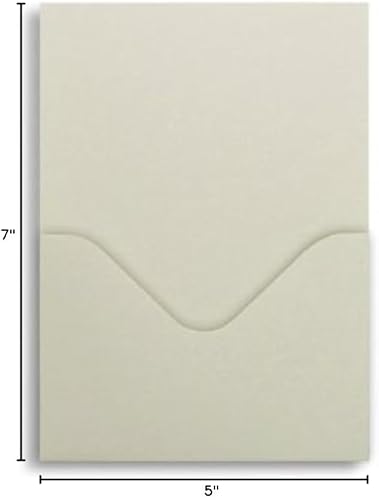 Miniatura 5 de Topaz - Bolsas verticales planas para invitaciones, paquete de 25 unidades, 7 x 5 pulgadas