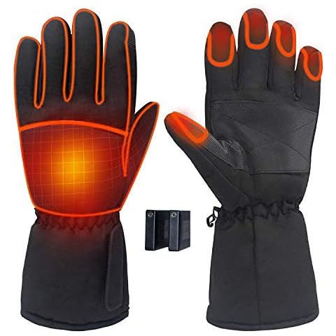 BAOTWO Heated Gloves, Winter Electric Warm Gloves for Men Women Waterproof & Touchscreen Warm Hand Gloves for Outdoor Sports Camping Hiking Skiing Skating Hunting Cycling Riding Cover
