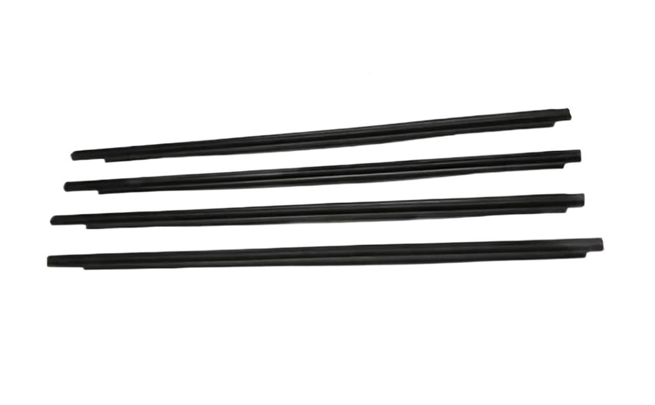 Car Door Window Rubber Seal Strip 4 Piece Outer Door Window Moulding for Subaru for Forester 2004-2007 Weatherstrip Seal Belt Glass Rubber 81CM 84CM 61280-SA010 AJOHBM