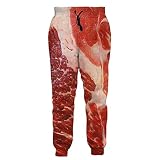 3D Print Meat Beef Hoodies and Pants Sweatshirt Track Suit Men Women Casual Tracksuits Set D101429 X