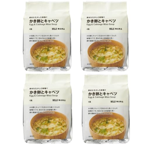 【まとめ買い】無印良品 素材を生かした味噌汁 かき卵とキャベツ6袋（16食：4食分×4袋）のサムネイル