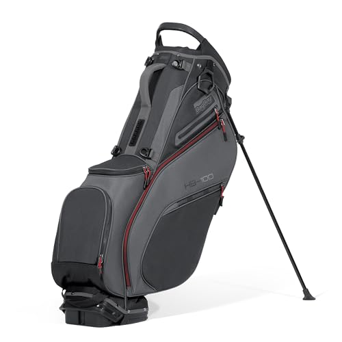 Bag Boy Hb-100 Hybrid Golf Stand Bag, Charcoal/Black/Red