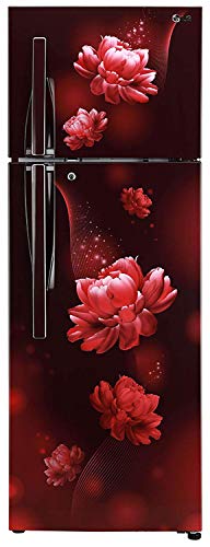 LG 284 L 2 Star Smart Inverter Frost-Free Double Door Refrigerator (GL-T302RSCY, Convertible, Scarlet Charm)