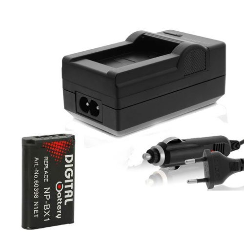 Akku NP-BX1 + Ladegerät Set für Sony Action Cam HDR-AS15, HDR-AS20, HDR-AS30V, HDR-AS100V, HDR-AS200V, FDR-X1000V, Handycam Camcorder HDR-CX240E, CX240, HDR-CX405, HDR-GW66E, GW66VE, HDR-PJ240E, PJ240E, PJ410, HDR-PJ410, HDR-MV1, Hasselblad Stellar, Stellar II - 1000mAh Li-ion Akku NP-BX1 + Ladegerät Set für Sony Action Cam HDR-AS15, HDR-AS20, HDR-AS30V, HDR-AS100V, HDR-AS200V, FDR-X1000V, Handycam Camcorder HDR-CX240E, CX240, HDR-CX405, HDR-GW66E, GW66VE, HDR-PJ240E, PJ240E, PJ410, HDR-PJ410, HDR-MV1, Hasselblad Stellar, Stellar II - 1000mAh Li-ion