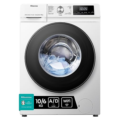 Hisense WDQA1014EVJMW - Lavadora Secadora 2 en 1 con Vapor, Conectividad Wifi, Carga Frontal 10 Kg...