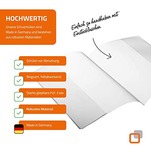 Impfpass Hülle neuer Impfpass 93 x 130 mm [3 Stück] Schutzhüllen für Impfausweis transparent