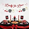 kreat4joy Vegas Bachelorette Party Decoration, Lucky in Love Banner Casino Theme Garland Glitter Paper DIY Required Craft for Gambling Poker Night Bridal Shower Wedding Supplies #1
