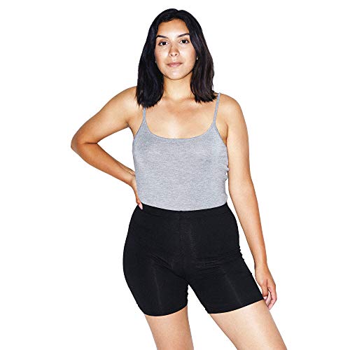 American Apparel Women's Cotton-Spandex-Bike Short, Black, Large