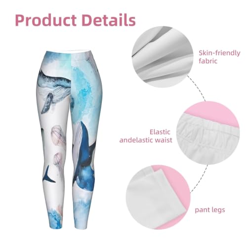 Leggings de ballena marina EnkzpoHen con diseño elástico de longitud completa 7