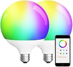 ILC G120 LED Ampoules de grand Globe 15W, Compatible avec Alexa Hub Required, Φ4.72 pouce, Changement de couleur, CCT Couleur Temprature Tournable 2700K-6000K, CRI>95+, 150W Équivatlent, E26 Base (2 Boîte)