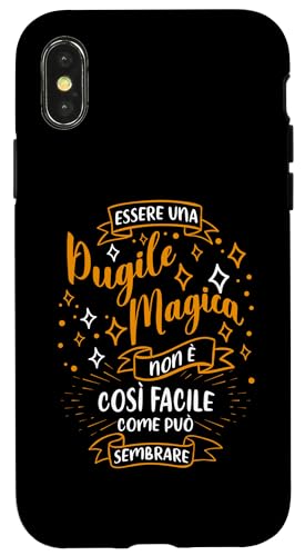 Carcasa para iPhone X/XS Una Pugile Magica Idee Regalo Per Pugile Pugilatore Donna
