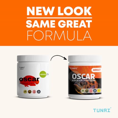 Image of TUNAI Supreme Formula Oscar Fish Food |4Mm, 500G| Contains 40% Protein for Medium and Large Sized Oscar, All Life Stages, Pellet