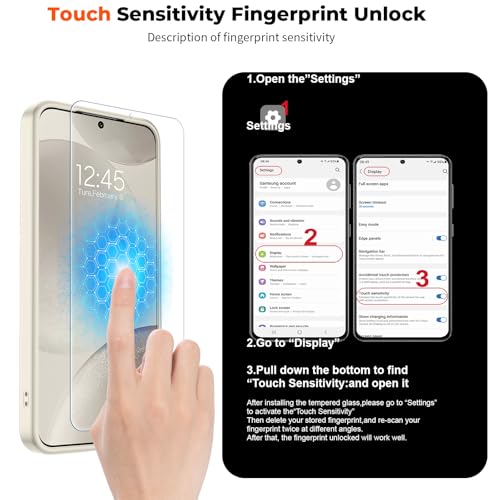Image of SUPFINE Magnetic for Samsung Galaxy S24 Plus Case / S25 Plus Case with Screen Protector, (Built-in Magnets) (Military Grade Drop Protection) Slim Translucent Shockproof Phone Case,Stone