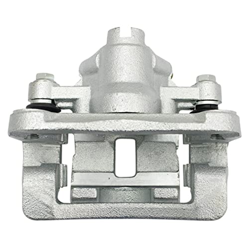 Image of TRQ Rear Driver and Passenger Side Brake Caliper Set Caliper Brackets Hardware Compatible with 06-07 Hyundai Accent 06-07 Kia Rio Rio5 10-13 Kia Forte Forte Koup
