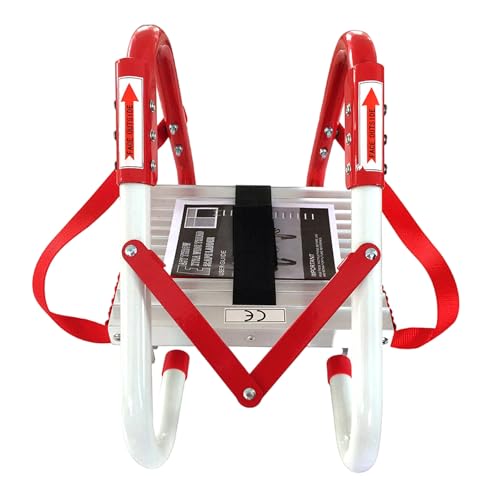 ZHDANB Escalera de Incendios portátil Extensible hasta 7,5/10M Escalera de Cuerda Escalera de Escape Plegable portátil 3/4piso para alféizares de la mayoría de Las Ventanas 7.5M/24.6FT