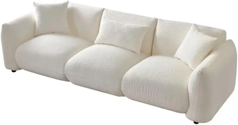 Living Room Sofa,Soft Lambswool Fabric 3-Seater,Couch,Comfortable for Livingroom,Beige