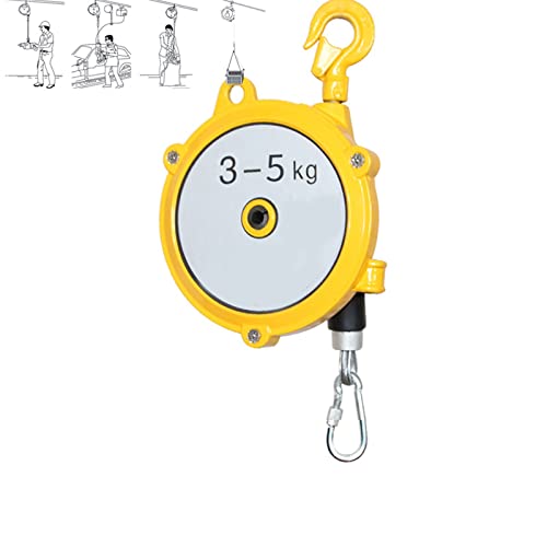 Equilibrador de Resorte Retráctil, Balanceador de Resorte con Carcasa de Aluminio Engrosada y Gancho de Aleación de Acero, Ideal para Colgar y Herramientas Estacionarias, 1-3/3-5/5-9kg(Size:3-5kg)